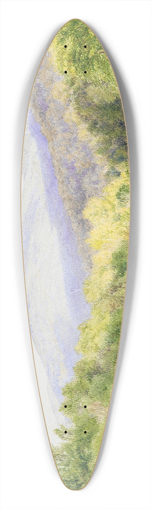 John William Hill - Landscape; View on Catskill Creek 39.3 inch art pintail longboard deck