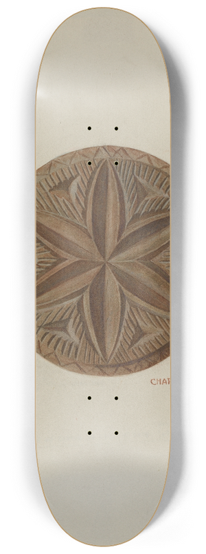 Charlotte Angus - Pa. German Butter Mold 8.25 inch art skate deck