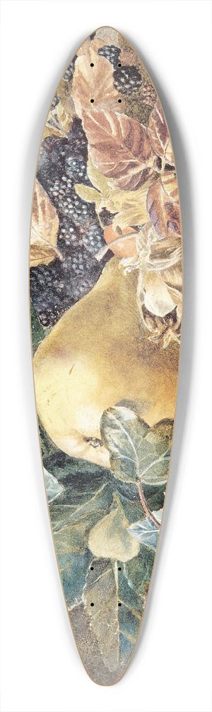John William Hill - Still Life with Fruit 39.3 inch art pintail longboard deck