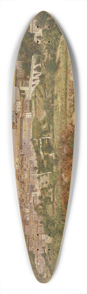 John William Inchbold - Ariccia, near Rome, Italy 39.3 inch art pintail longboard deck