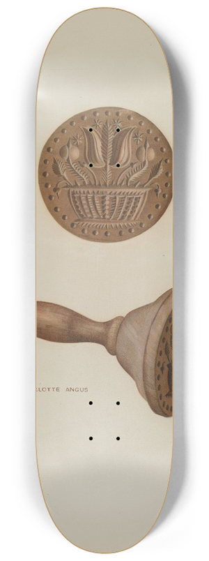 Charlotte Angus - Pa. German Butter Mold 8.25 inch art skate deck