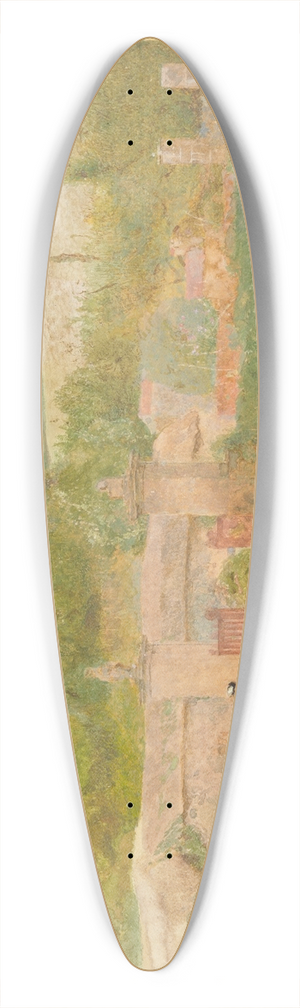 John William North - A Young Lover 39.3 inch art pintail longboard deck