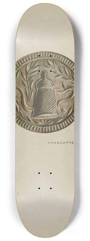 Charlotte Angus - Pa. German Butter Mold 8.25 inch art skate deck