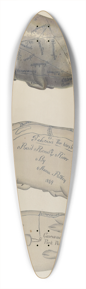 John Winters - Pottery Pig 39.3 inch art pintail longboard deck