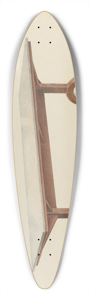 John W. Kelleher - Shaker Dining Table with Marble Top 39.3 inch art pintail longboard deck