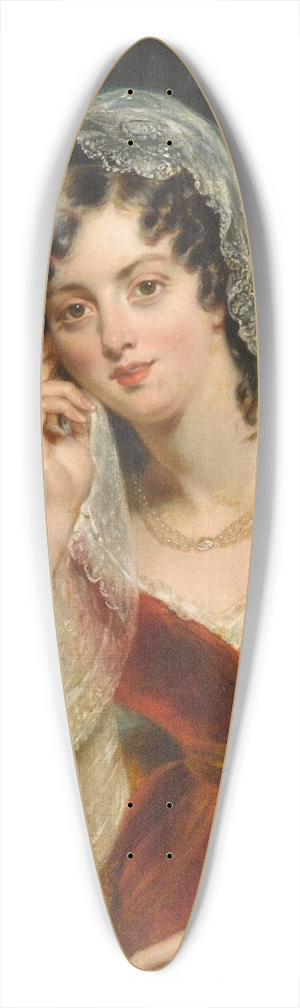 John Wood - Portrait of the artists sister Sarah Wyatt Gray, ne Wood (b. 1812) 39.3 inch art pintail longboard deck