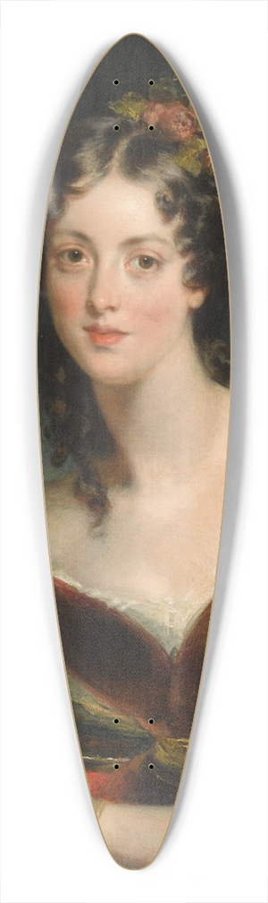 John Wood - Portrait of the artists sister Sarah Wyatt Gray, ne Wood (b. 1812) 39.3 inch art pintail longboard deck