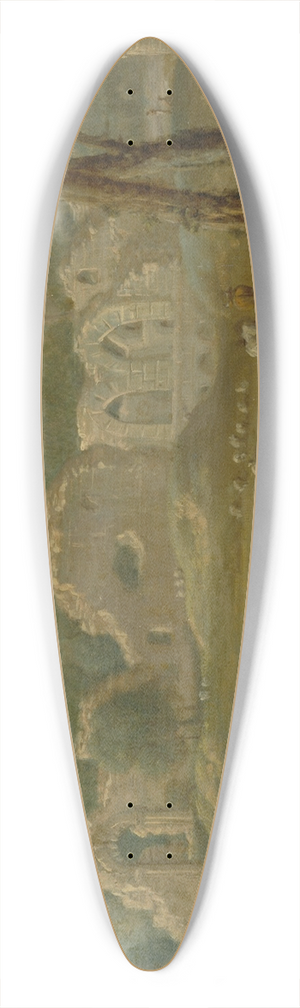 John Wootton - Haycart Passing a Ruined Abbey 39.3 inch art pintail longboard deck John Wootton - Haycart Passing a Ruined Abbey 39.3 inch art pintail longboard deck