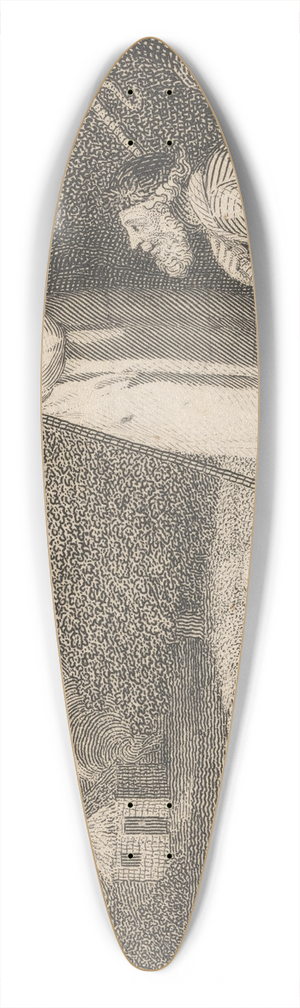 John Wootton - Introduction to the Fables, The Shepherd and the Philosopher 39.3 inch art pintail longboard deck