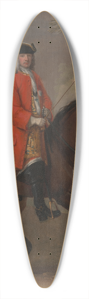 John Wootton - Portrait of a Man on Horseback 39.3 inch art pintail longboard deck John Wootton - Portrait of a Man on Horseback 39.3 inch art pintail longboard deck