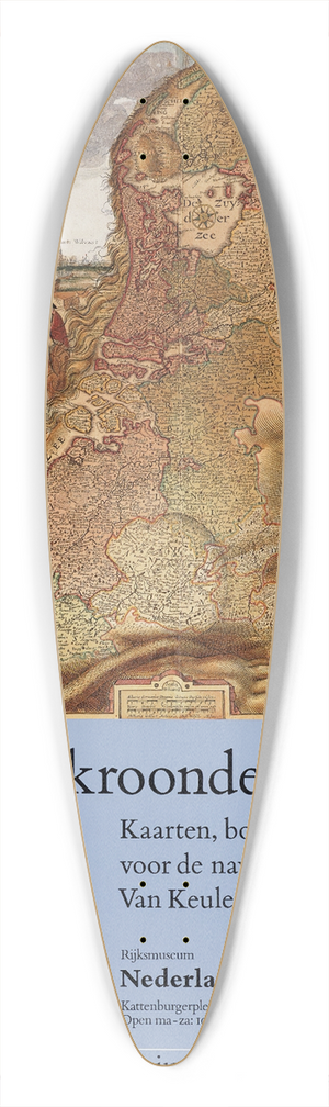 Jolijn van de Wouw - affiche voor tentoonstelling In de Gekroonde Lootsman 39.3 inch art pintail longboard deck