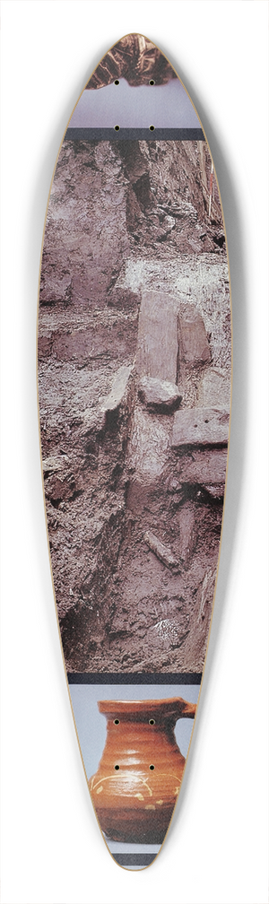 Jolijn van de Wouw - Algemeen affiche voor archeologie in het Amsterdams Historisch Museum 39.3 inch art pintail longboard deck