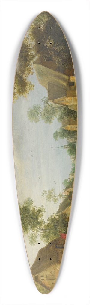 Joost Cornelisz Droochsloot - A Village Kermesse With Numerous Peasants Feasting 39.3 inch art pintail longboard deck