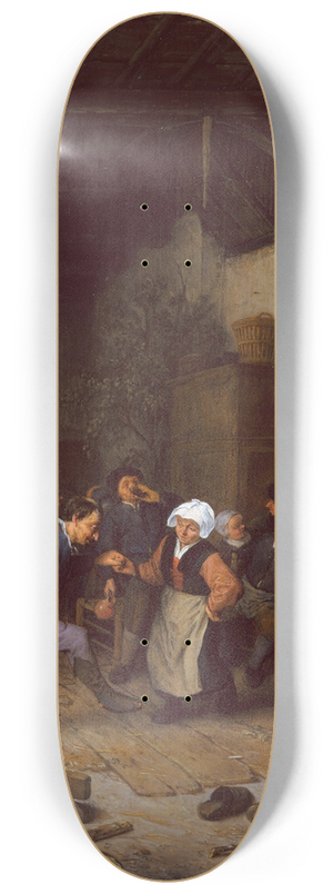 Adriaen van Ostade - Merrymakers in an Inn 8.25 inch art skate deck
