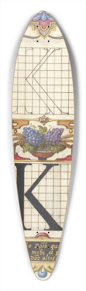 Joris Hoefnagel - Guide for Constructing the Letter K 39.3 inch art pintail longboard deck