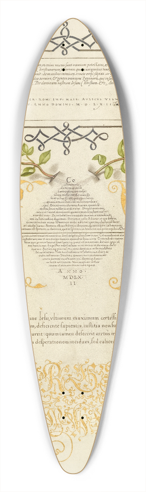 Joris Hoefnagel - Insects, Basil Thyme, and Land Snails 39.3 inch art pintail longboard deck