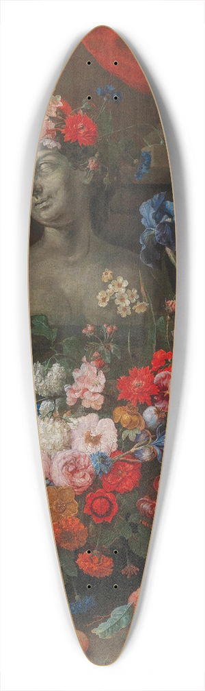 Joris van Son - Fruit and flowers surrounding a stone bust of the Goddess Flora 39.3 inch art pintail longboard deck
