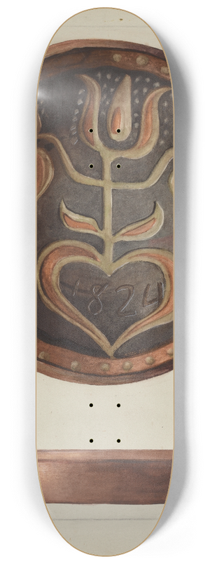 Charlotte Sperber - Pa. German Plate 8.25 inch art skate deck