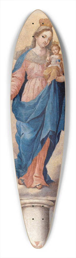 Jos Campeche y Jordn - La Virgen del pilar 39.3 inch art pintail longboard deck