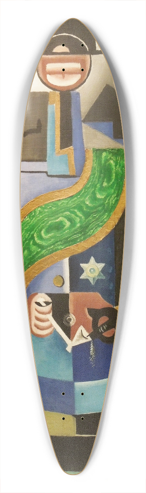 Josef apek - African King 39.3 inch art pintail longboard deck