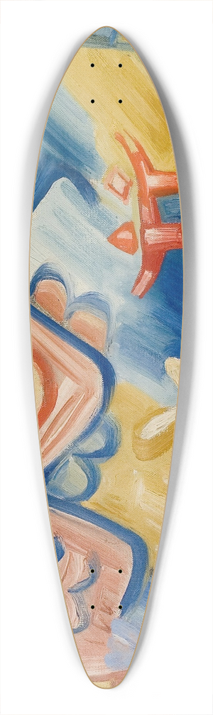 Josef apek - Zpvajc dvata 39.3 inch art pintail longboard deck