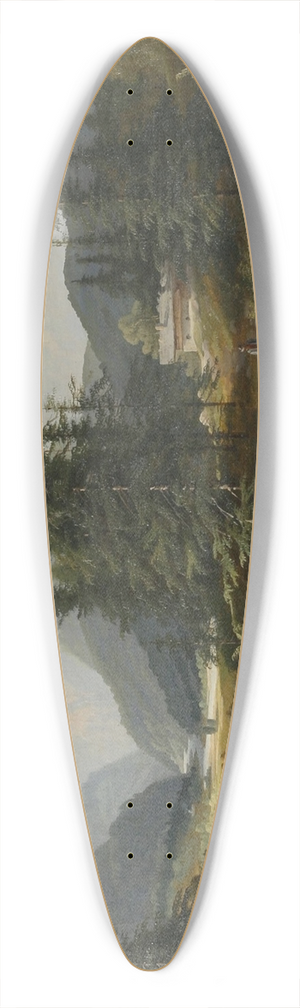 Josef Burgaritzky - Bachlandschaft 39.3 inch art pintail longboard deck