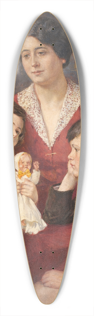 Josef Engelhart - Frau Hirsch mit ihren Kindern 39.3 inch art pintail longboard deck