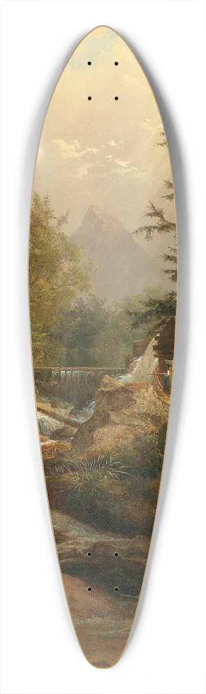 Josef Feid - A mountain mill 39.3 inch art pintail longboard deck