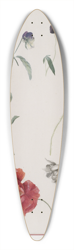 Josef Lauer - Blumen 39.3 inch art pintail longboard deck