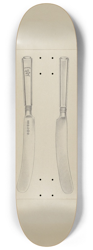 Charlotte Winter - Silver Knife 8.25 inch art skate deck