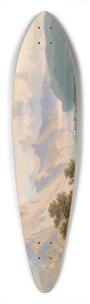 Josef Mayburger - Blick auf Schloss Orth am Traunsee 39.3 inch art pintail longboard deck Josef Mayburger - Blick auf Schloss Orth am Traunsee 39.3 inch art pintail longboard deck