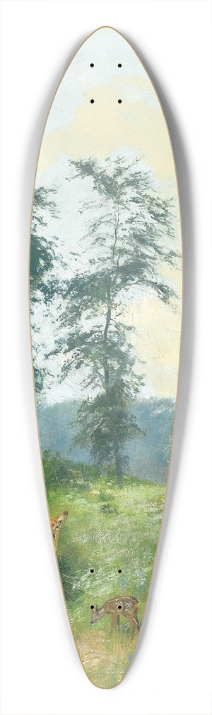 Josef Schmitzberger - Rehkitz 39.3 inch art pintail longboard deck