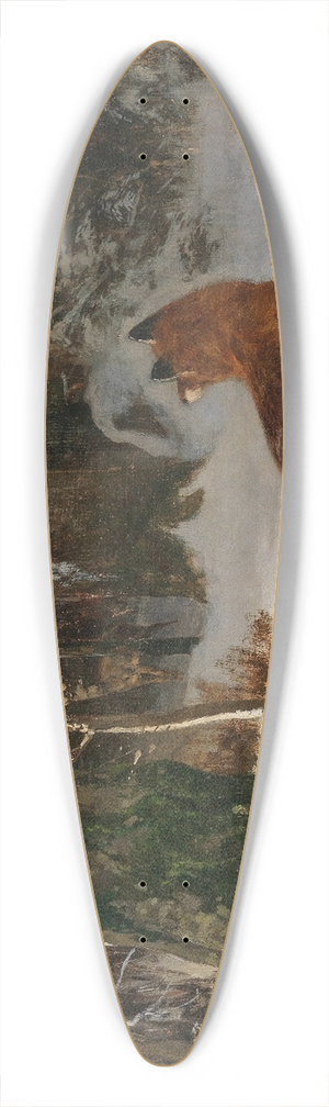 Josef Schmitzberger - Winterliche Begegnung 39.3 inch art pintail longboard deck