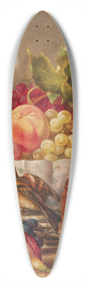 Josef Schuster - Fruit Still Life with a Goldfinch and a Wine Jug 39.3 inch art pintail longboard deck