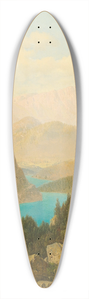 Josef von Schlgl - View of the Knigssee and the Untersberg 39.3 inch art pintail longboard deck