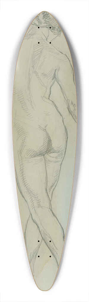 Josef Wawra - Rckenakt 39.3 inch art pintail longboard deck