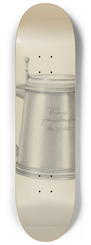 Charlotte Winter - Silver Tankard 8.25 inch art skate deck