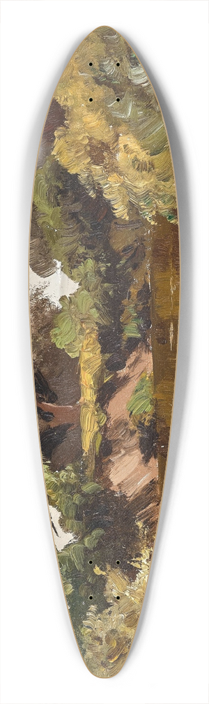 Josef Willroider - A river landscape 39.3 inch art pintail longboard deck