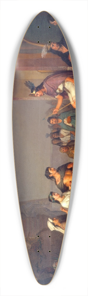 Jose Maria Obregon - The Discovery of Pulque 39.3 inch art pintail longboard deck