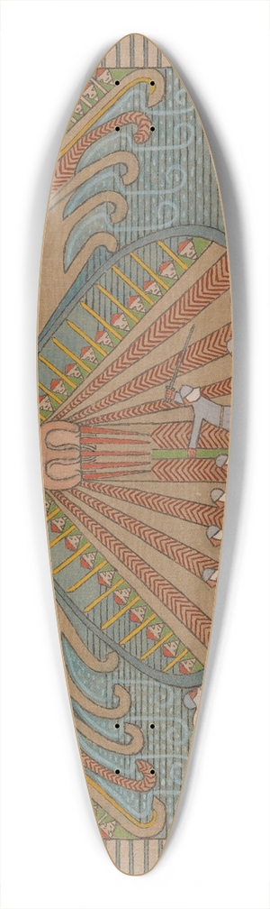 Joseph Alanen - The Defence of the Sampo 39.3 inch art pintail longboard deck Joseph Alanen - The Defence of the Sampo 39.3 inch art pintail longboard deck
