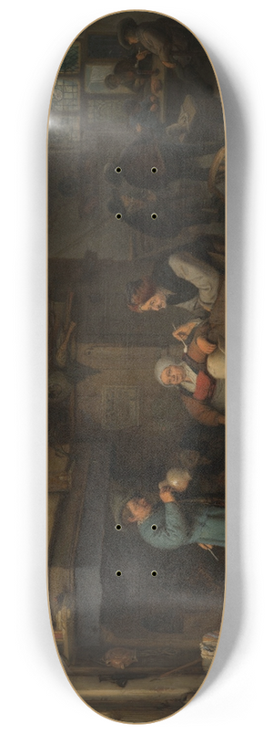 Adriaen van Ostade - Peasants in an Interior 8.25 inch art skate deck Adriaen van Ostade - Peasants in an Interior 8.25 inch art skate deck
