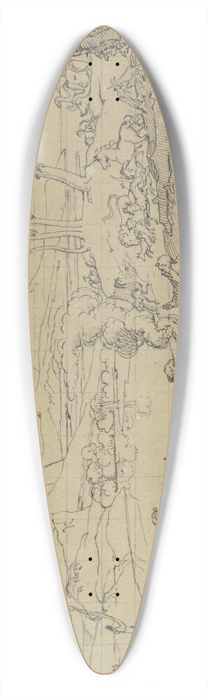 Joseph Anton Koch - Landschaft mit dem Dankopfer Noahs 39.3 inch art pintail longboard deck