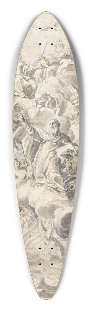 Joseph Antony Adolph - Apotheose des hl. Nikolaus Plafond-Entwurf 39.3 inch art pintail longboard deck