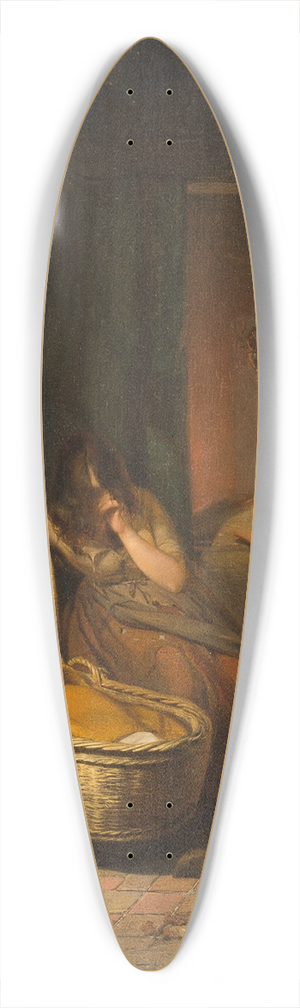 Joseph Beaume - The sick child 39.3 inch art pintail longboard deck