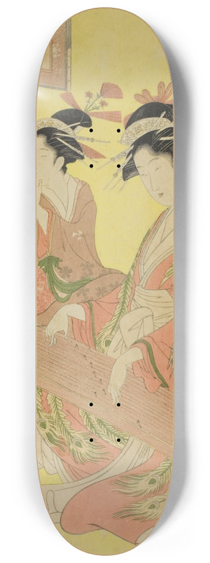 Chbunsai Eishi - Beauties Parodying the Seven Sages  A Selection of Younger Courtesans (Shichi kenjin yatsushi bijin shinzo zoroe); Miyagawa of the Matsubaya 8.25 inch art skate deck