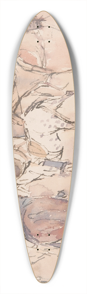 Joseph Crawhall - The Riding School 39.3 inch art pintail longboard deck