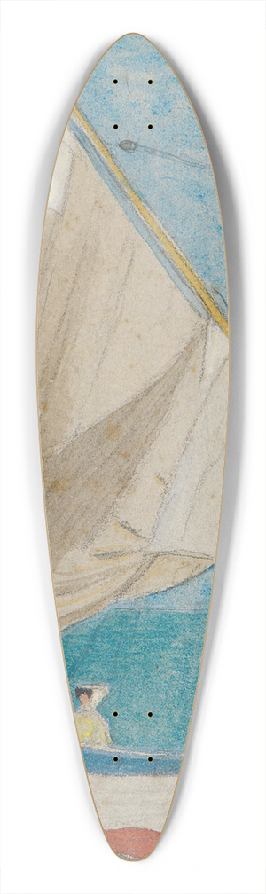 Joseph Edward Southall - A Fishing Boat 39.3 inch art pintail longboard deck