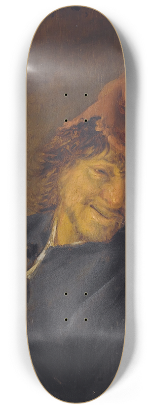 Adriaen van Ostade - Peasant with a red cap holding a jug 8.25 inch art skate deck