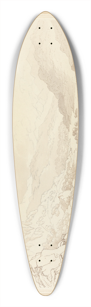Joseph Farington - Rydalmere. 39.3 inch art pintail longboard deck