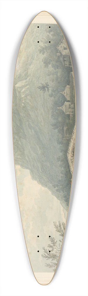 Joseph Farington - View of Bridge & Village of Rydal 39.3 inch art pintail longboard deck Joseph Farington - View of Bridge & Village of Rydal 39.3 inch art pintail longboard deck